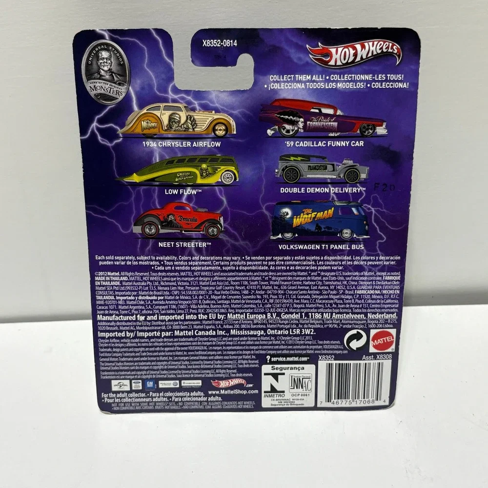 Hot Wheels Universal Monsters Frankenstein Double Demon Delivery Real Riders New